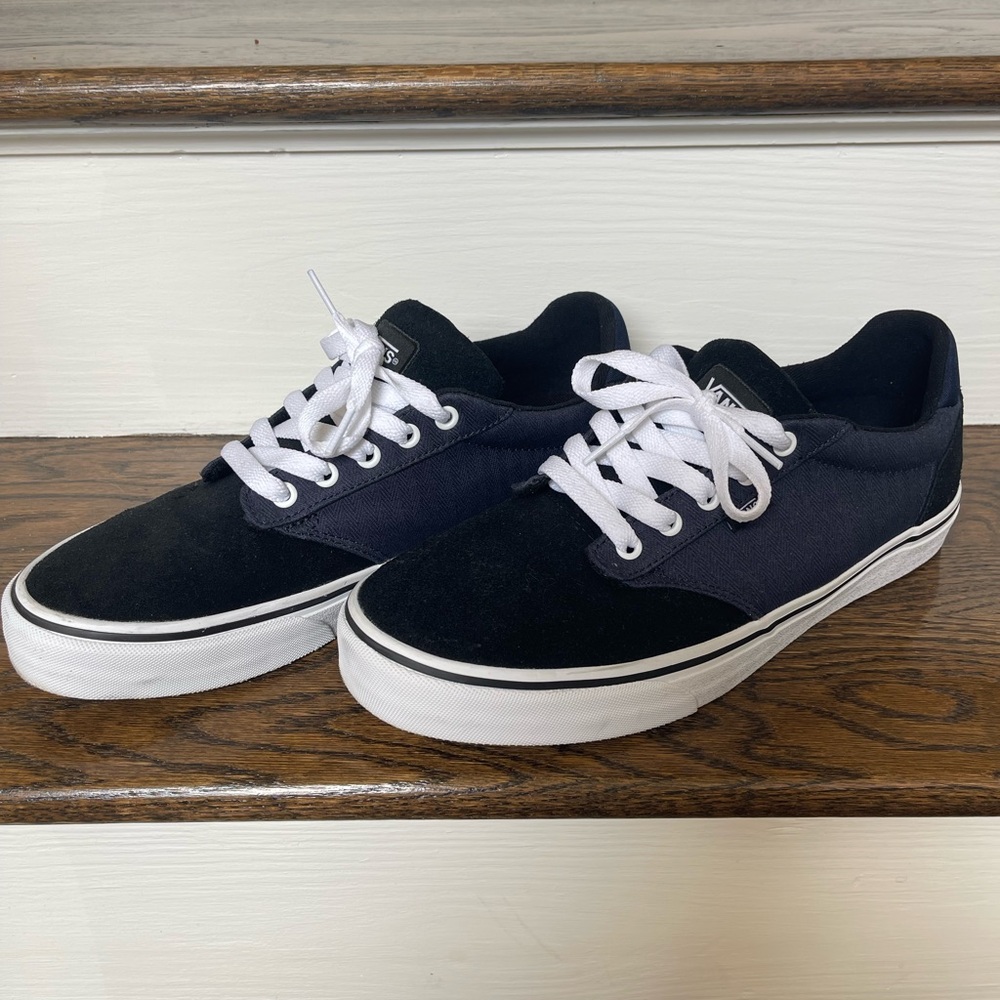 Blue and White Vans Sneakers